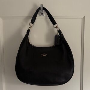 Coach Black Leather Harley Hobo- perfect condition